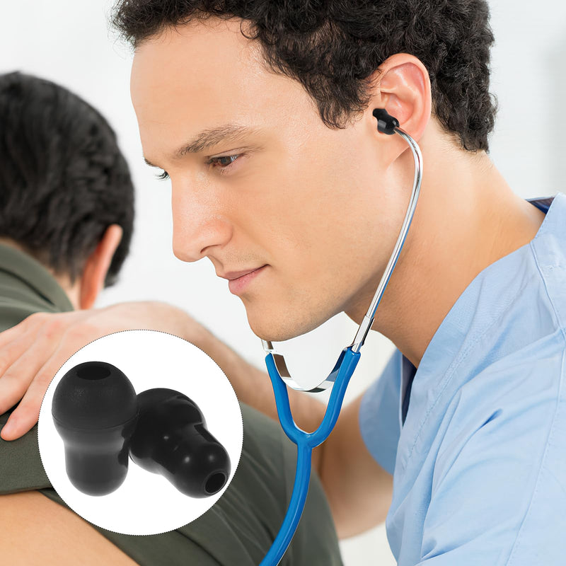 Veemoon 10 Pack Silicone Stethoscope Ear Tips Soft Replacement Ear Pieces for Most Stethoscope Brands Comfortable Plugs for Hospital and Clinic Use