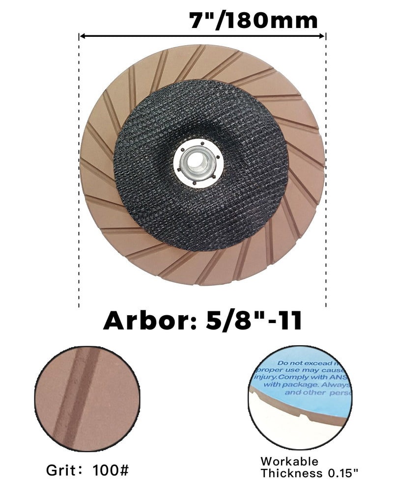 Concrete Grinding Cup Wheel 7" Ceramic Diamond Cup Wheel for Floor Grinding, Fits 5/8"-11 Arbor Angle Grinder,100# Medium 100#