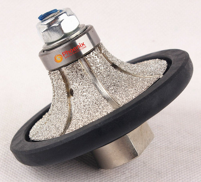 3/4 inch Demi Bullnose Half Bullnose Roundover Diamond Hand Profiler/Router Bits for Granite Concrete Marble Countertop Edge(B20) 3/4"(B20)