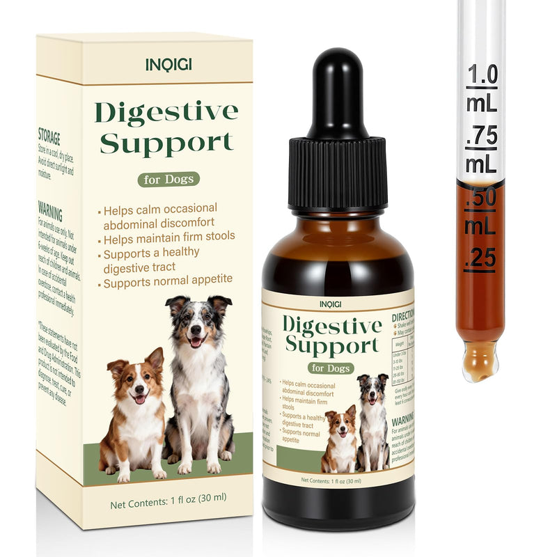 Digestive Support for Dogs and Puppies – Helps Maintain Stool Consistency, Gut Health & Appetite During Occasional Upset Stomach or Diet Changes, Sensitive Stomach Formula, 1 fl oz