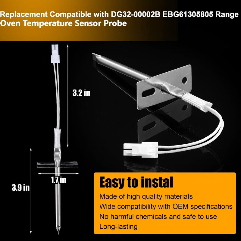 Mee61841401 Gas Range Oven Igniter Replacement Dg32-00002b Range Oven Temperature Sensor Probe Compatible with Samsung LG Replaces Mee61841403 Mee63084901
