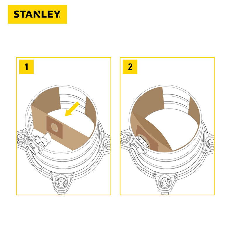 alton enterprises limited Stanley 19-3100 5-8 Gallon Disposable Filter Bag for Wet/Dry Vacuums,(Pack of 3)