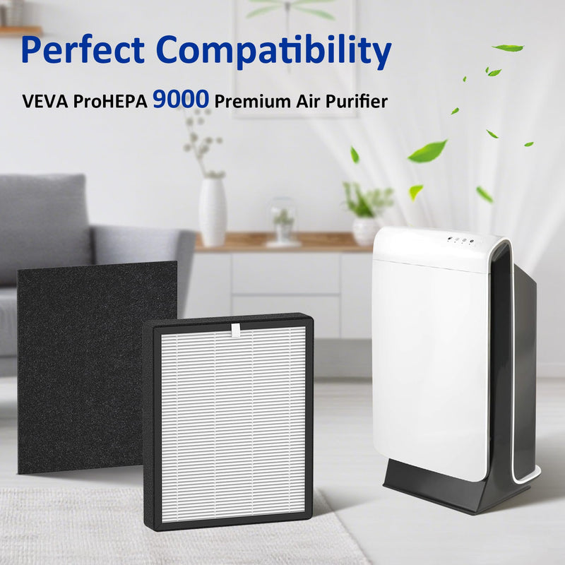 ProHEPA 9000 HEPA Replacement Filters Compatible with VEVA 9000 Puri-fiers 9000 4 Pack