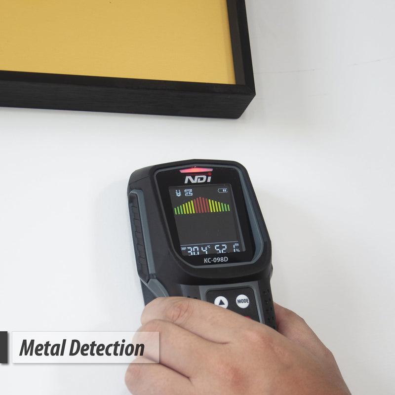 NDI 098D 5‑in‑1 Stud Finder Wall Scanner with Laser Liner – Precise Stud, Metal, Pipe & Live Wire Detection + Moisture Scan & Laser Guide