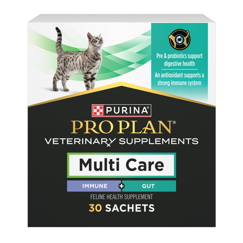 Purina Pro Plan Veterinary Cat Supplements Multi Care Feline Supplement – Digestive Probiotics for Cats – Immune Support Cat Supplement - 30 ct. Box 30 Count (Pack of 1)