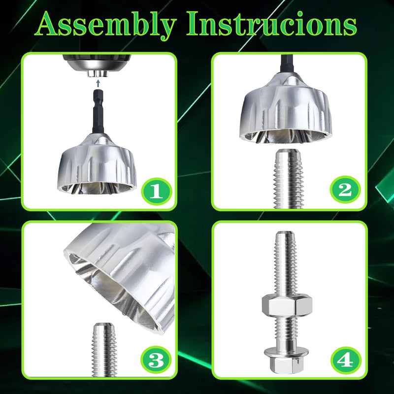 Heavy-Duty Deburring Chamfer Tool with Sharp Tungsten Carbide Blades,Fast Hex Shank Deburr Drill Bit, External Burr Removal for Metal Rod Bolt Pipe 3D Printing PVC in 5/8" to 1-3/8"Diameter(16~35mm) Deburring Chamfer Tool 5/8" to 1-3/8"