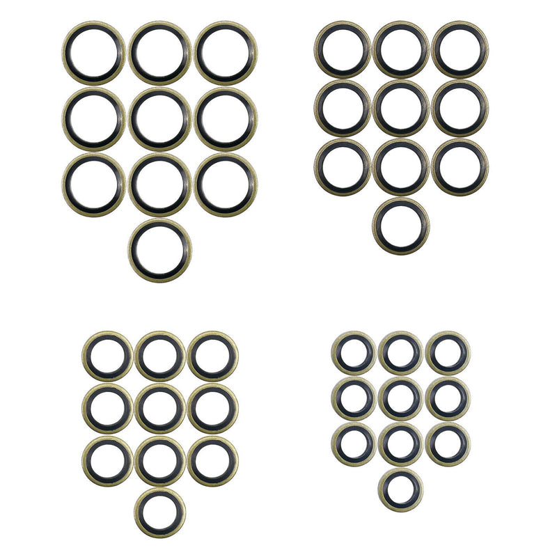 New 8mm,10mm,12mm,14 mm Qty 10 Each Banjo Bolt Fuel Sealing Washers for Dodge Ram Cummins 2500 3500 5.9L 5.9 6.7L 6.7 12V 24V 3918192, 3963988, 3963983, 3918188, 4934278