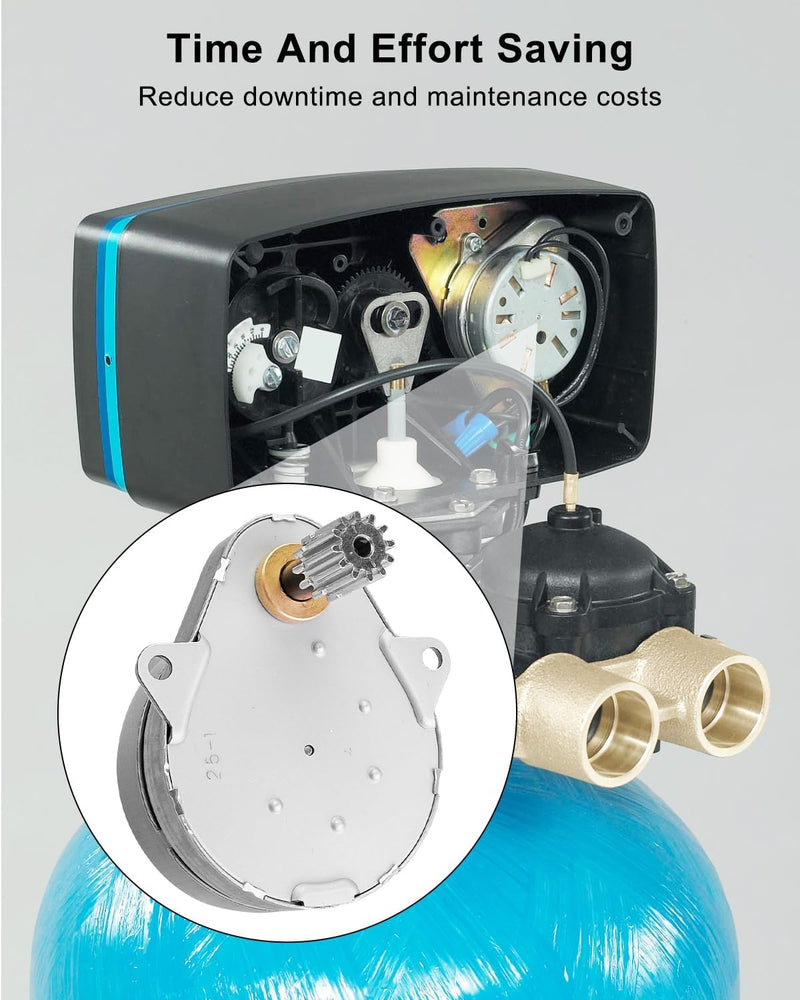 Timer Motor Fit for Fleck 5600 2500 2510 2750 9000 9100 9500 Control Valve | Replace 18743 13400 13944, with Mounting Screws