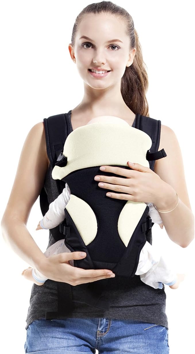 SONARIN New Safe and Comfortable, Reinforced Backback, Ergonomic All Season Multifunctional Breathable Baby Carrier, Growing Child, Various Places, Best Baby Gift (Beige) - NewNest Australia