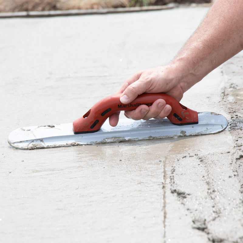 MARSHALLTOWN Round End Magnesium Hand Float, 16 Inch x 3-1/8 Inch, Standard DuraSoft Handle, Eliminates Float Marks, Provides Smooth Finish, Made in the USA, Concrete Float, 143D