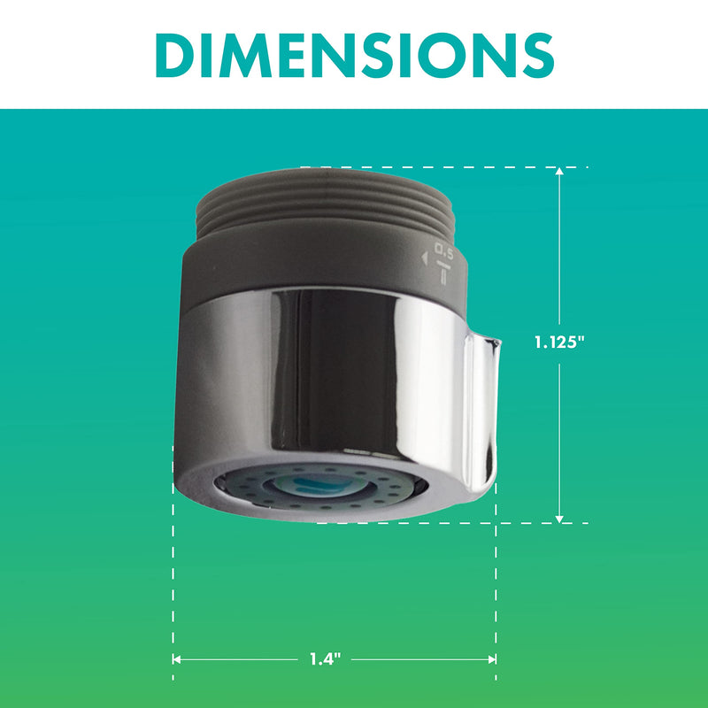 Niagara Conservation N3610CH Tri-Max 1-Spray 0.5-1.5 GPM 1.4-in. Pressure-Compensating Needle-Spray Faucet Aerator Chrome | Bathroom Sink and Kitchen Sink Aerator for Home Improvement Standard