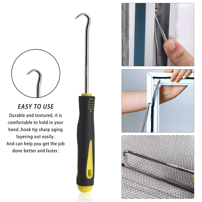 BAYTORY 3Pcs Screen Tool, Window Screen Spline Roller Tool with Wooden Handle and Steel/Nylon Bearing Wheels, Mesh Screen Door Repair Kit Easy to Use Steel and Nylon