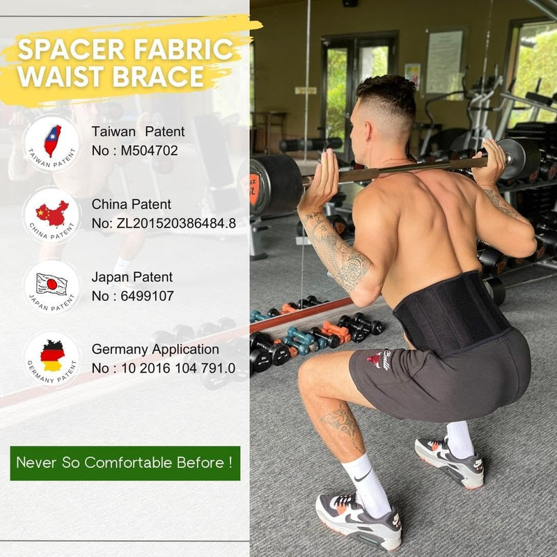 IRUFA, WA-OS-12, 3D Breathable Medical Grade Compression Spacer Fabric Back Brace w/4 Stays, Relief from Herniated Disc, Sciatica, Osteoporosis, back pain injury for Men and Women XXL - NewNest Australia