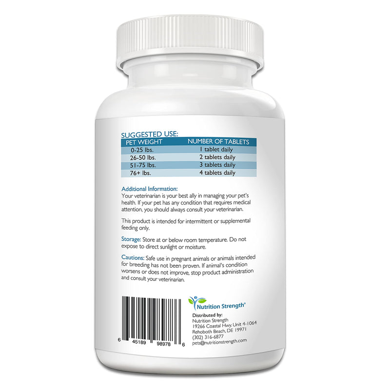 Nutrition Strength Zinc for Dogs to Support Healthy Skin & Coat, Promote Normal Growth, Balanced Immune Function & Cellular Metabolism, with Biotin, Folate, Selenium & Vitamin E, 120 Chewable Tablets - PawsPlanet Australia
