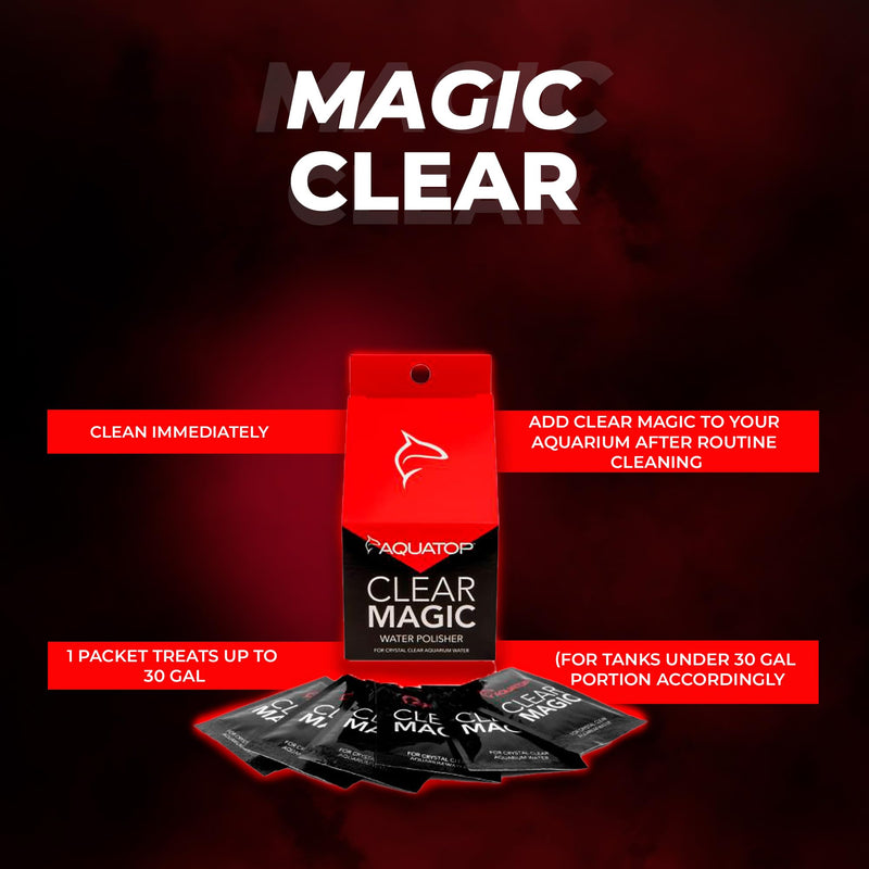 Aquatop Clear Magic Water Polisher - Safe for Freshwater and Saltwater Aquariums - May be added once a week - Easier Pick up by your Aquarium 2.4 x 1 x 3.7 inches Whites & Tans