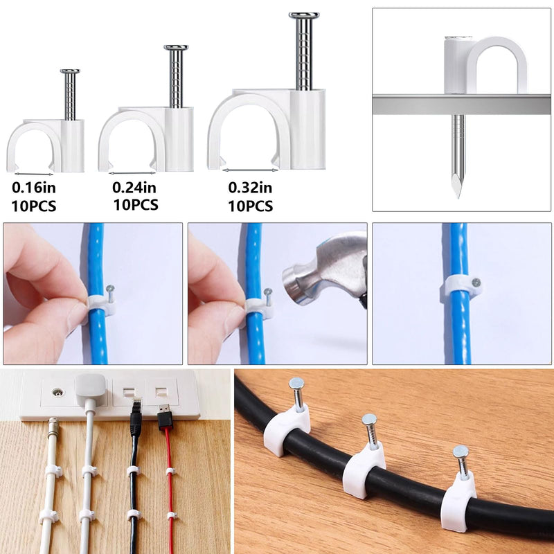 ELII 327 PCS Cable Management Kit 4 Cable Cable Sleeves,65 Cable Clips with 13Cord Holders,25 Roll Cable Organizer Straps,200 Fastening Cable Ties,20 Cable Zip Tie Mounts for Computer (Black) Black