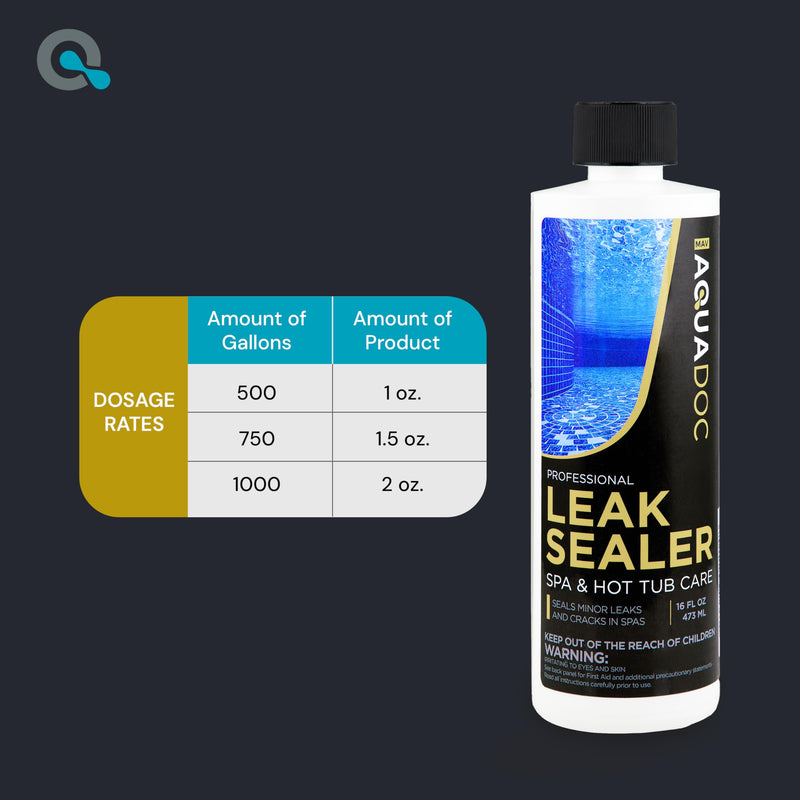Hot Tub Leak Sealer to Fix Leaks Easily - Spa Leak Sealer 16oz, Advanced Spa Repair Chemical Made in the USA - AquaDoc 1 Pack of Leak Sealer
