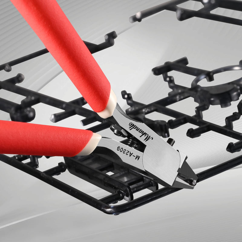 Model Nippers, 4.8" Ultra Thin Single Blade Gundam Nippers, Sprue Cutter Hobby Nippers, Model Kit Nippers for Plastic Gunpla Model Building with Protective Cover and Spring Basic Affordable