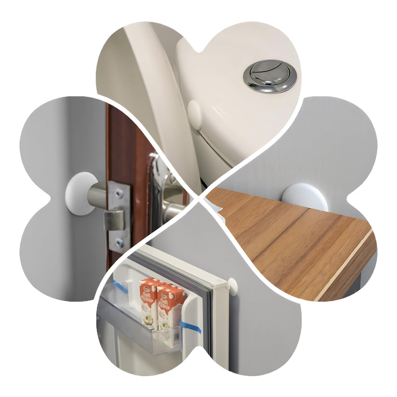 Wall Protectors from Door Knobs-Efbock White Silicone Door Stoppers Wall Protector-Premium Door Bumper Wall Guards for Home or Office -Self Adhesive Door Handle Bumper Guard Stopper Rubber Stop