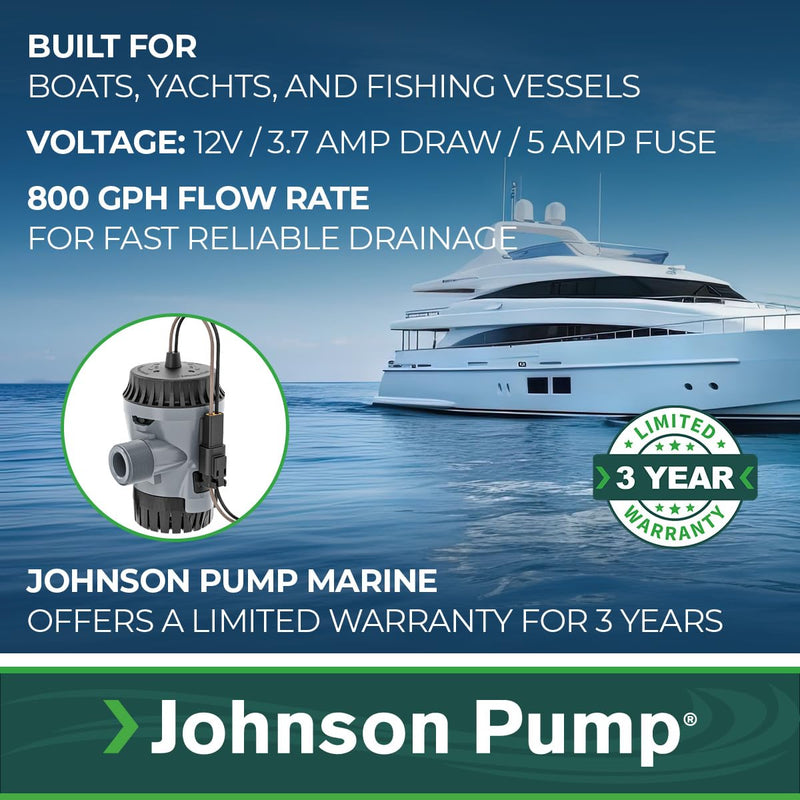 Johnson Pump 10-13626-05 Aqua Void Bilge Pump - 12V, 800 GPH