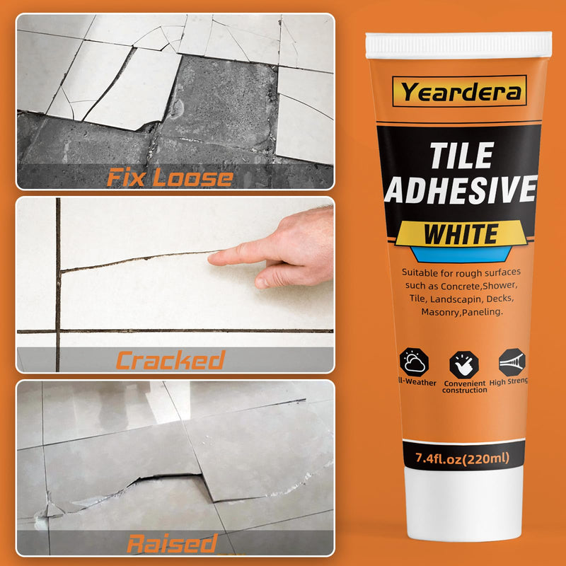 Heavy Duty Construction Adhesive, Versatile Cement Glue for Tile, Floor, Stone, Wood, and Wall in Squeeze Tube