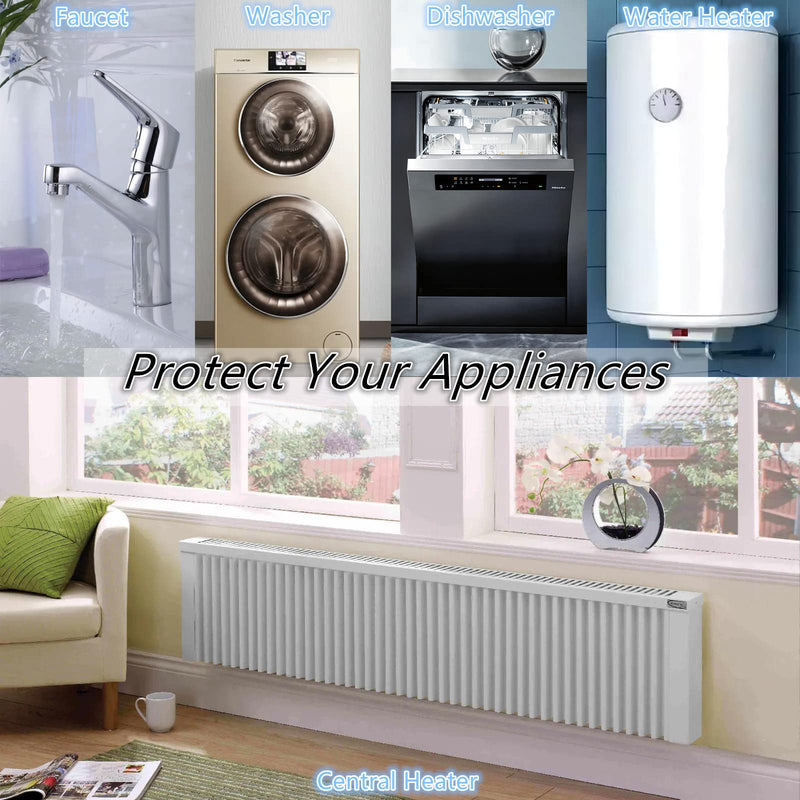 Electronic Water Descaler System Alternative Salt Free Water Softener for Whole House Reduces Limescale Prevent Deposits Build-up Hard Water