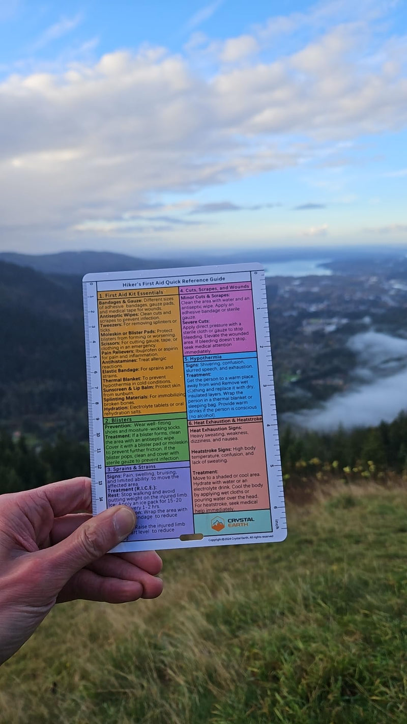 Crystal Earth Hiker's Quick Reference Guide for First Aid