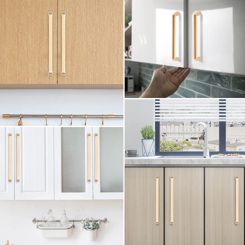 MUMU 5-inch Gold Kitchen Cabinet Handles Kitchen pulls for cabinets Long Cabinet Handles（Product Weight82g）