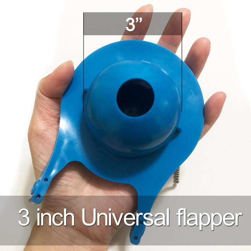 Toilet Flapper Replacement kit 3 inch (2 Pack) for TOTO Toilet Flapper 3'' Easy to Install with Stainless Chain & Rubber fit 3-inch Flush Valve Toilet for G-Max, THU499S, THU331S, THU175S & 2021BP 2 Flappers