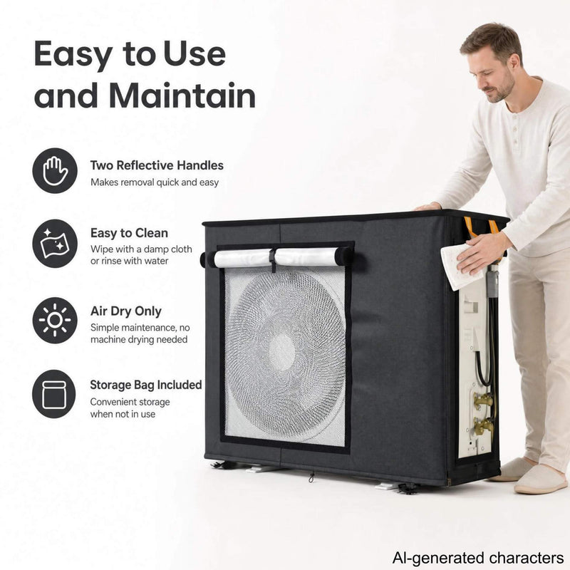 Mini Split Cover for Air Conditioner Outside Unit, 29.1"L x11.8"W x 21.7"H Outdoor Air Conditioner Cover Can beUsed in Air Conditioner Operation, AC Protector for 9000-12000 BTU