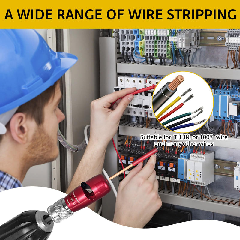 Wire Stripper for Drill,Multi-Spec 6/8/10/12/14 AWG,Wire Twister Tool for Drill,High-Efficiency Drill Wire Stripper,Electrical Tools Wire Nut Twister, AWG Wire Stripper for Electricians