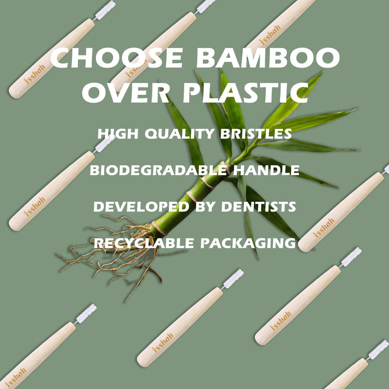 Biodegradable Bamboo Handle Interdental Brushes Between Teeth Cleaner Deep Clean Toothpick, FSC Certified and PETA Approved, Size 2 (0.5mm), 40 Count 1 Count (Pack of 40) # 2 (0.5mm)