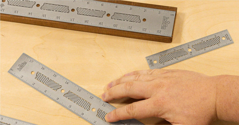 JessEm 07414 Stainless Steel 150mm Precision Ruler with Patented Flex Grip and Fade Resistant Markings