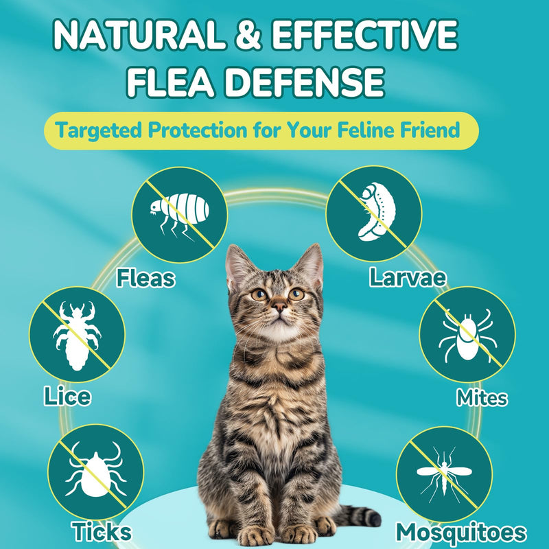 Woyamay 4-IN-1 Flea and Tick Prevention for Cats, 500 Crunchy & Creamy Chews, Cat Flea Treatment, Natural Oral Flea Treatment for Cats, Daily Support for Flea, Immune, Skin & Coat, Gut, Chicken Flavor