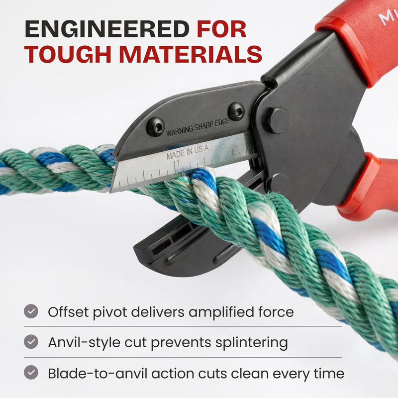 Ronan Multi-Cut Industrial Cutter – Heavy-Duty Blade for Plastic, Rubber, Wood, Leather & More – Replaceable Blades, Safety Lock, Ergonomic Grip, 3 Extra Blades Included