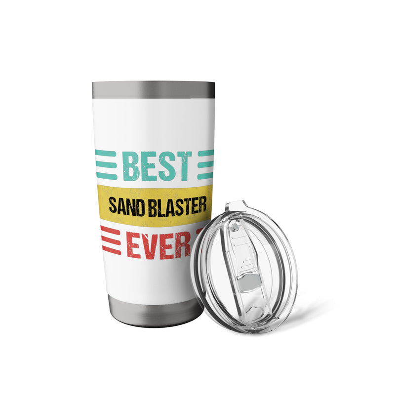 Sand Blaster Stainless Steel Insulated Tumbler White 20 Ounces