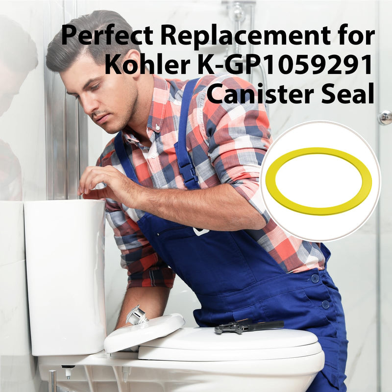 Flush Valve Seal for Kohler, 3 Pack Upgraded Silicone Toilet Replacement Tank Parts for K-GP1059291 Canister Flush Valve Kit Gasket