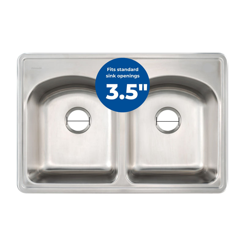 Brushed Nickel Universal Garbage Disposal Sink Flange and Stopper, Fits Standard 3-1/2 Inch Sink Opening Brushed Nickel