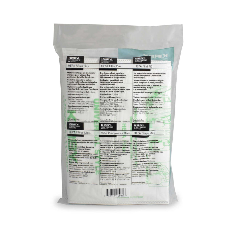 Kirby 204814 Micron Magic HEPA Filter Plus Bags, 6, White Vacuum Bags… (6 Pack Filter bags) 6 Pack Bags