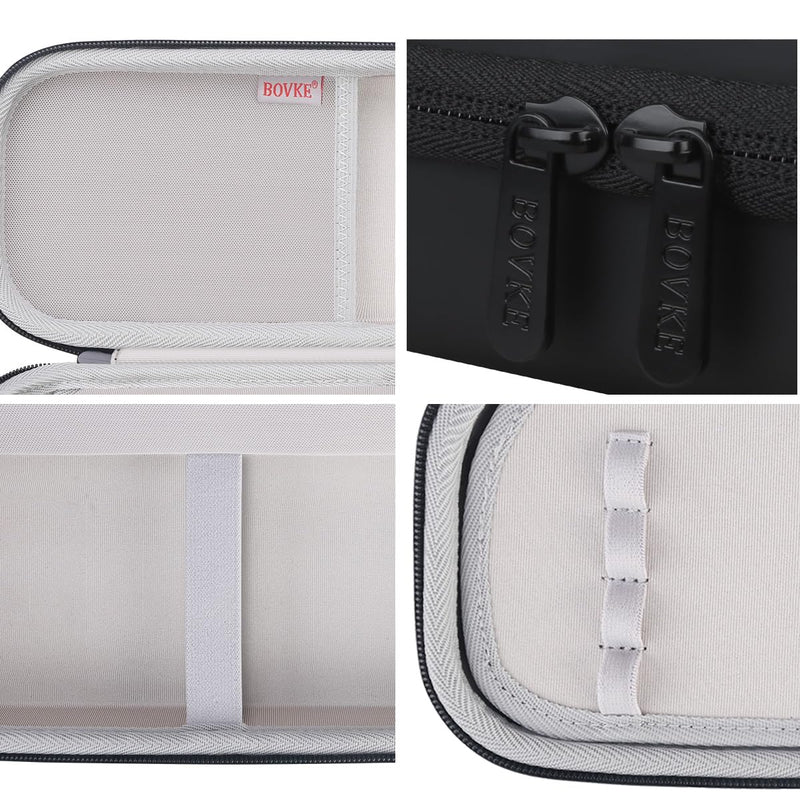 BOVKE Stethoscope Case fits 3M Littmann Classic III Monitoring Stethoscope, Lightweight II S.E, MDF Acoustica, Cardiology IV Diagnostic Stethoscope Holder with Pocket for Nurse Accessories, Black