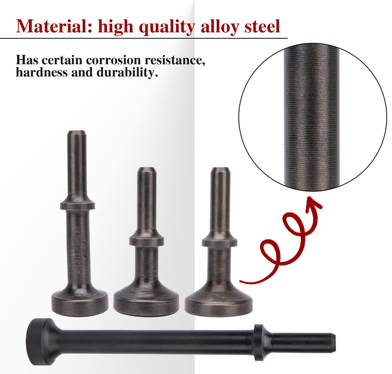 Smoothing Air Hammer Bits Set, 5Pcs Smoothing Air Hammer Tool Kit Air Hammer Atachments Air Chisel Bits, Extended Length Pneumatic Hammer Bit with Spring, Power Hammer Drills Tools & Home Improvement 5pcs smoothing air hammer bits