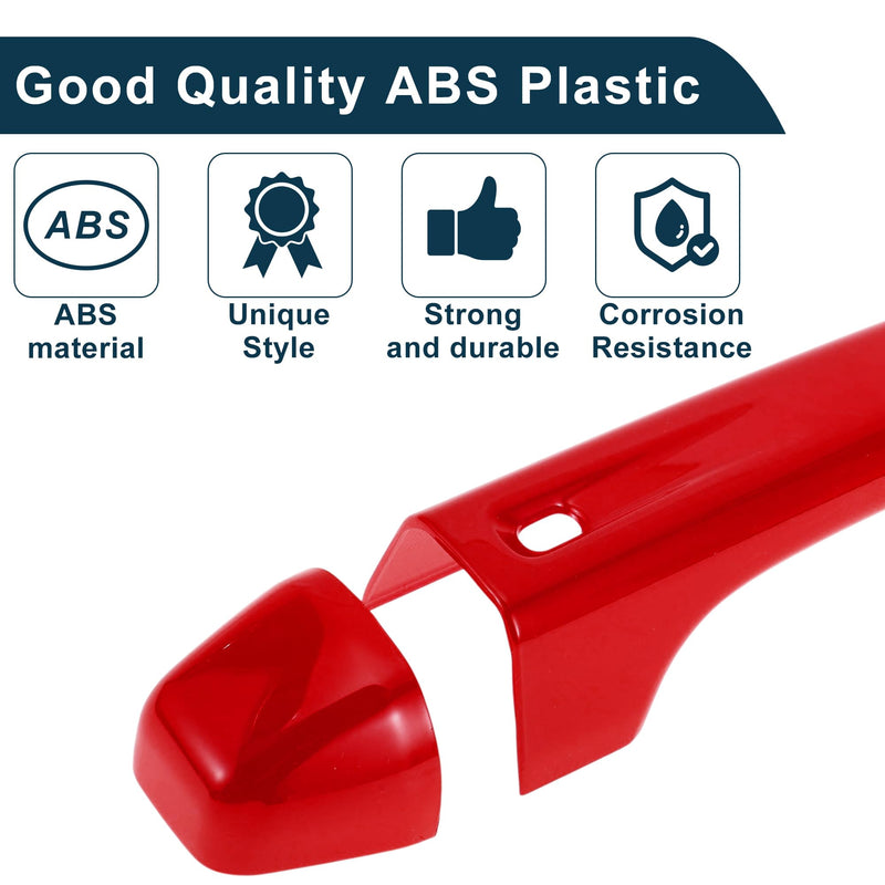 Door Handle Cover Trim for Jeep Wrangler JL JLU 2018-2021 Durable | Tailgate Handle Cover Red 1 Set