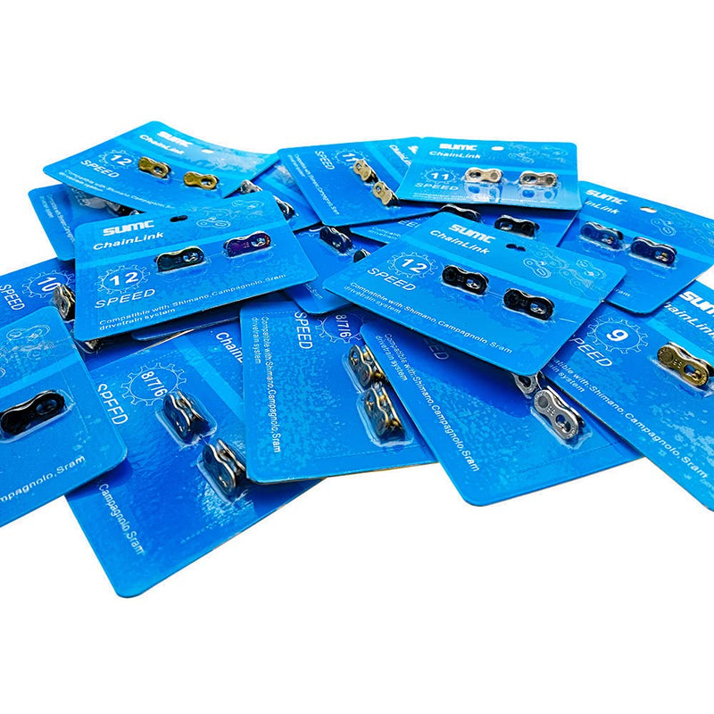 Bibike 6/7/8/9/10/11/12 Speed Quick Link 4 Pairs Sumc Reusable Bicycle Chain Missing Link -4 Colors 6/7/8 speed silver