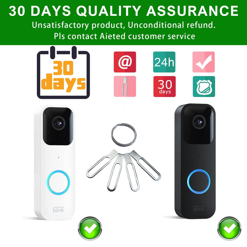 4 Pack Blink Doorbell Key Replacement Tool,Blink Doorbell Opening Tool,Blink Doorbell Pin Tool,Compatible With Blink Video Doorbell,Release Tool Removal Pin Security Key Tool