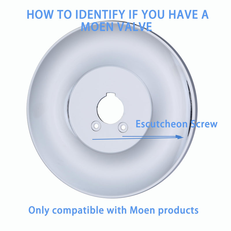 Shower Trim Kit, Compatible with Moen T470 31661SN Chateau Series Shower Trim Kit and Tub/Shower Trim, for Moen 1225 Trim Kit, Includes Escutcheon, Tubes, Shower handle and Screws Black