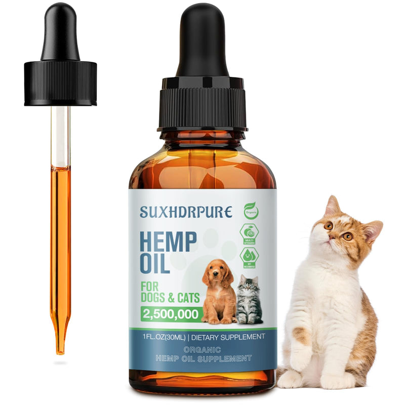 Organic Hemp Oil for Dogs, Pet Oil for Calming