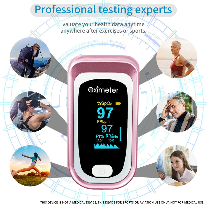 JUYII Pulse Oximeter Fingertip, Oxygen Monitor Fingertip, Oximeter Blood Oxygen Saturation Monitor, Accurate SpO2 Pulse Reading, Pulse OX Finger Pulse Oximeter