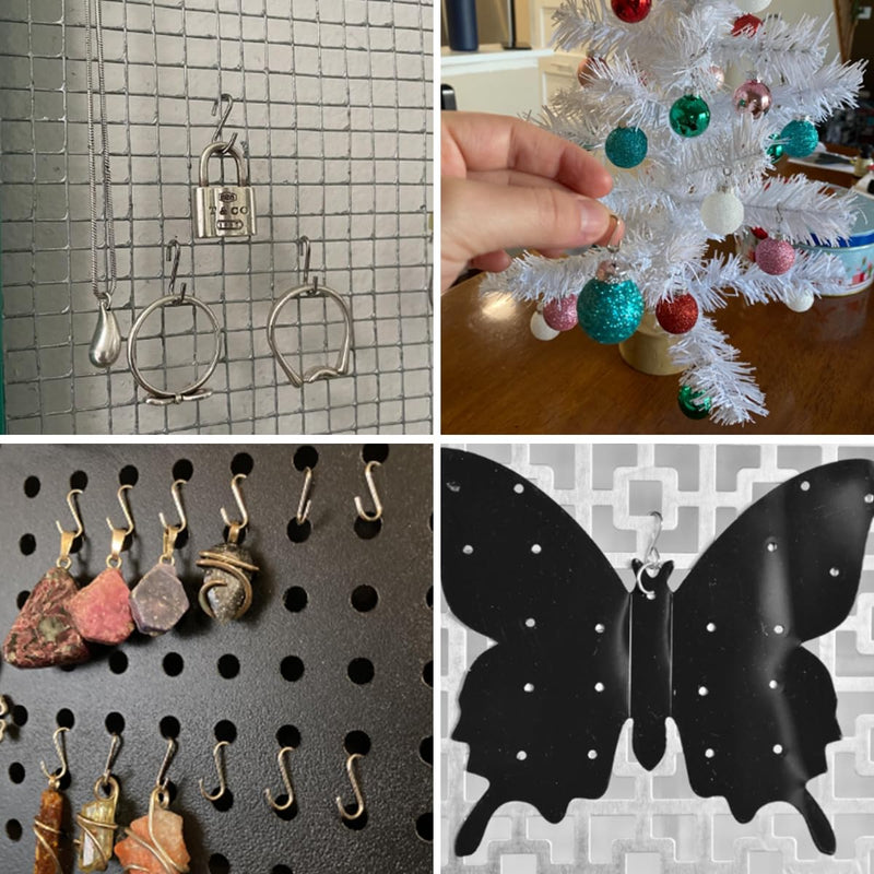 100 Pcs Mini S Hooks for Hanging Mini S Hook for Crafts 1 Metal S Hooks Mini S Shaped Hanger Ornament for Jewelry 1/2 Inch Wire Hangers for Diy Jewelry Small S-Shaped Connectors for Diy Key Chain
