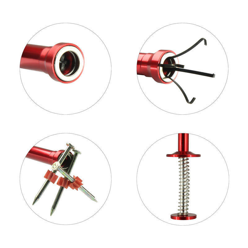 Flexible Claw Pickup Tool with Magnet, Magnetic Pickup Tool, 4-Finger Claw, Rustless Spring，Claw-Type Magnetic Pick-up Tool, for Garbage Pick up