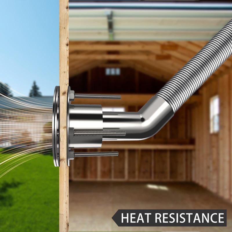 HXBYX Thru Hull Exhaust Skin,316 Stainless Steel, 24mm,for Tube Pipe Socket Hardware,for Diesel Parking Heaters Boat Car Truck Bend